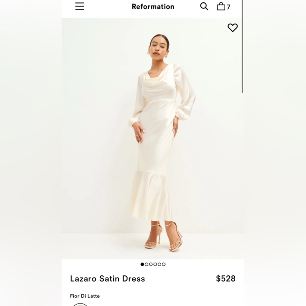 Reformation Lazaro Satin Dress